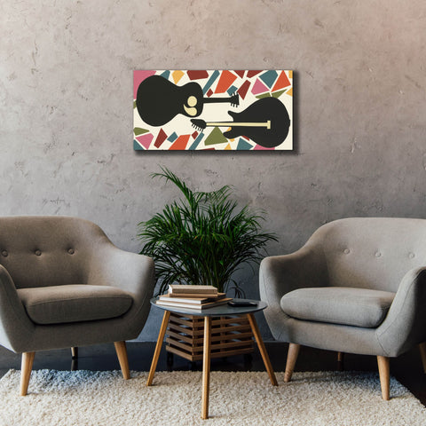 Image of 'Cut Paper Instruments Collection D' by Regina Moore, Canvas Wall Art,40x20
