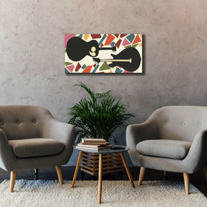 'Cut Paper Instruments Collection D' by Regina Moore, Canvas Wall Art,40x20