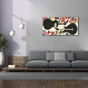 'Cut Paper Instruments Collection D' by Regina Moore, Canvas Wall Art,60x30