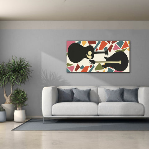 Image of 'Cut Paper Instruments Collection D' by Regina Moore, Canvas Wall Art,60x30