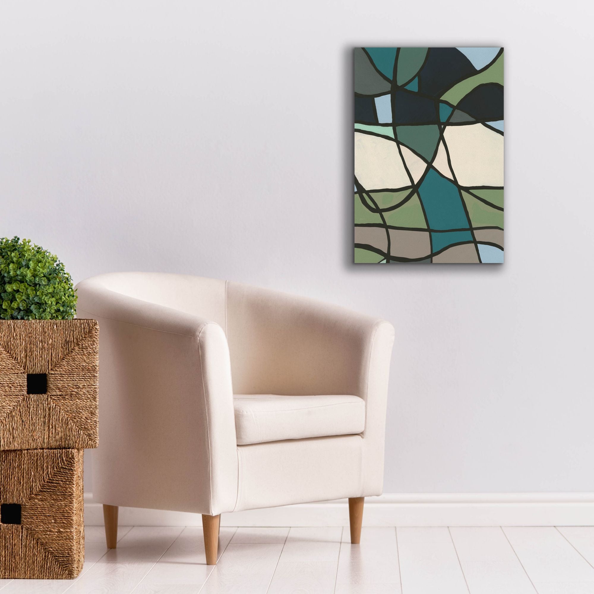 'Multicolor Stained Glass I' by Regina Moore, Canvas Wall Art,18 x 26