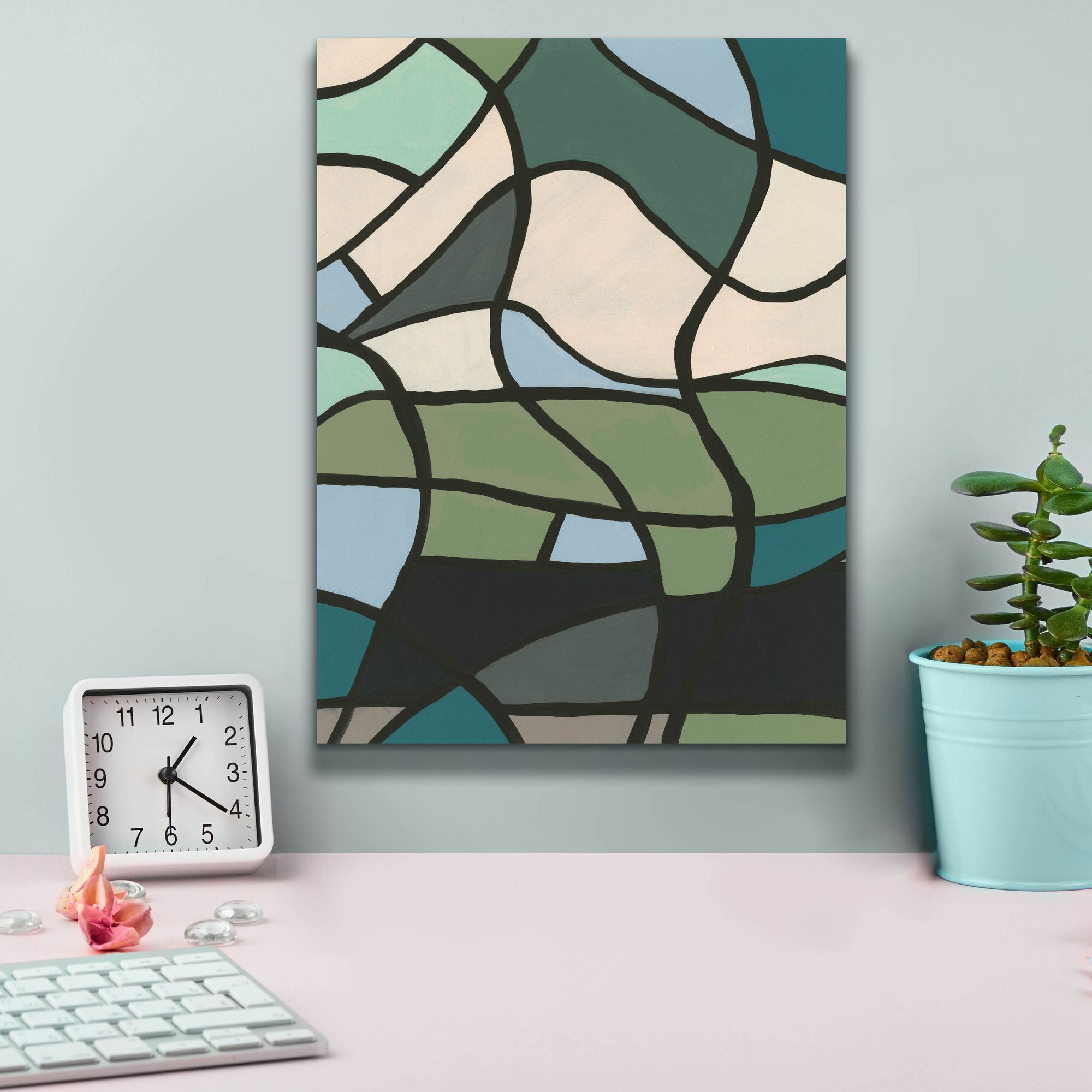 'Multicolor Stained Glass II' by Regina Moore, Canvas Wall Art,12 x 16