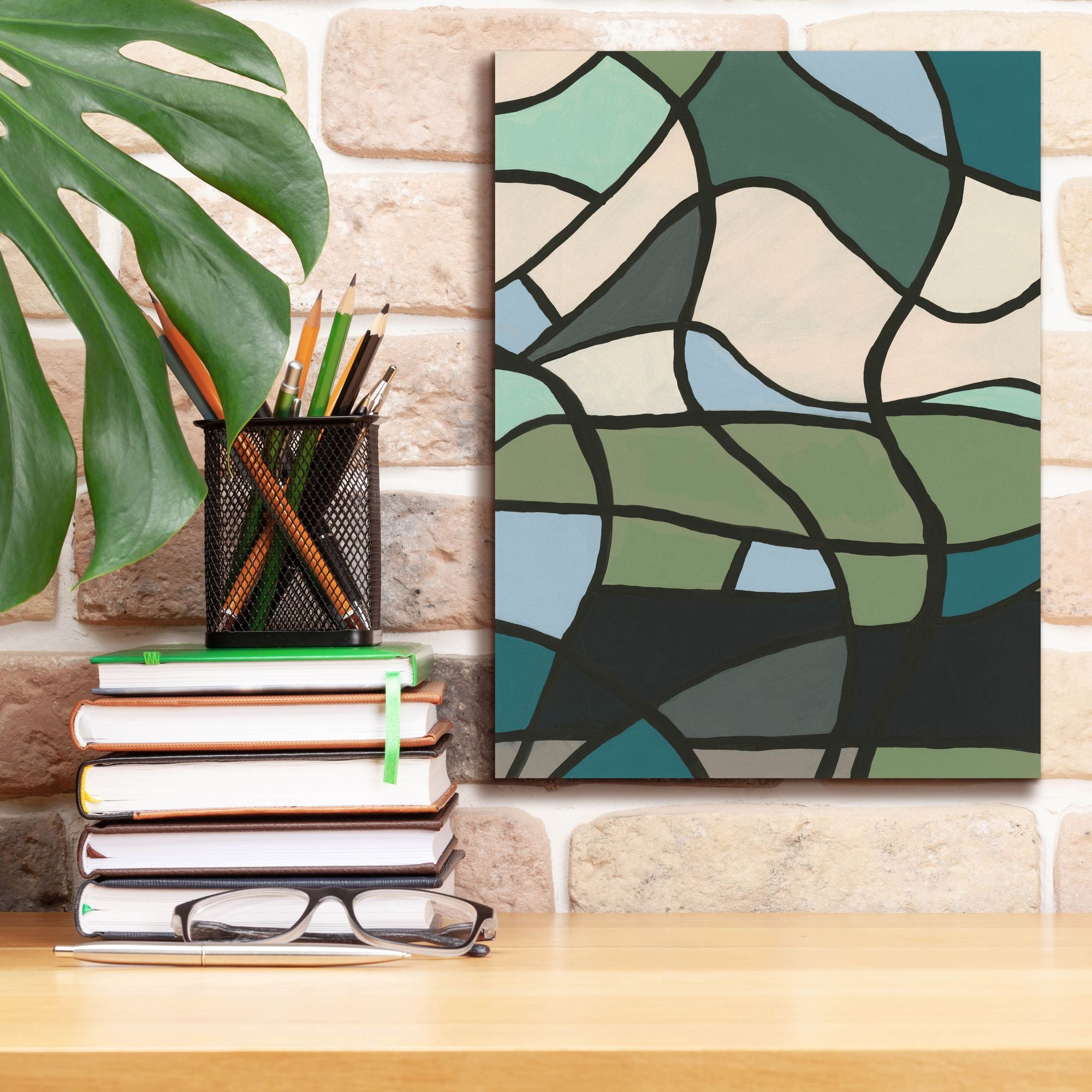 'Multicolor Stained Glass II' by Regina Moore, Canvas Wall Art,12 x 16