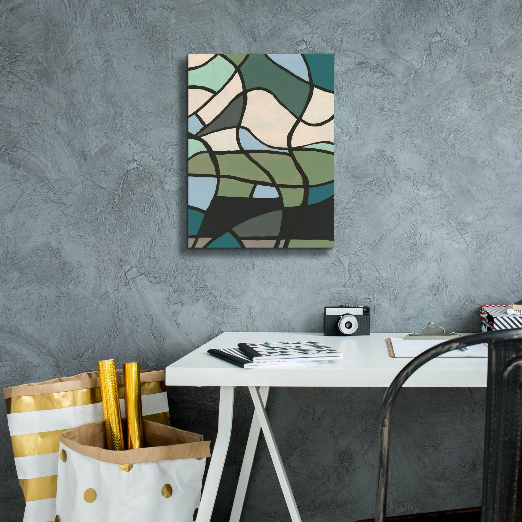 'Multicolor Stained Glass II' by Regina Moore, Canvas Wall Art,12 x 16