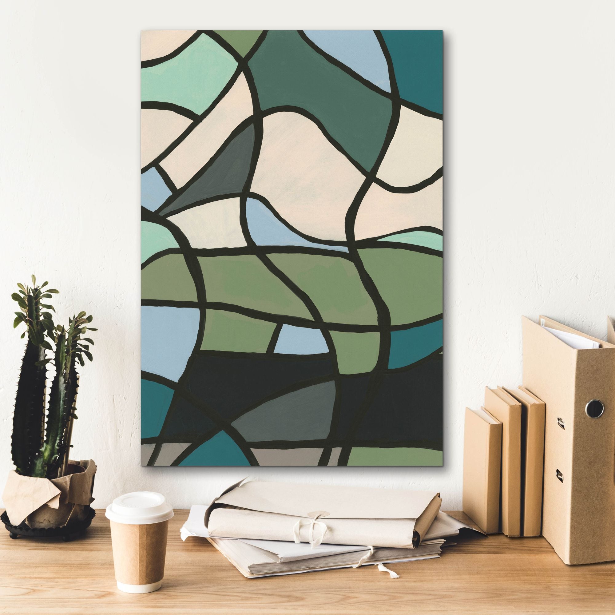 'Multicolor Stained Glass II' by Regina Moore, Canvas Wall Art,18 x 26