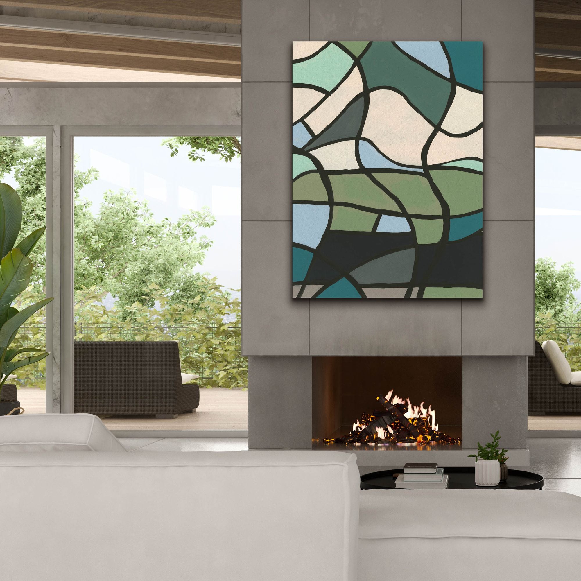 'Multicolor Stained Glass II' by Regina Moore, Canvas Wall Art,40x54