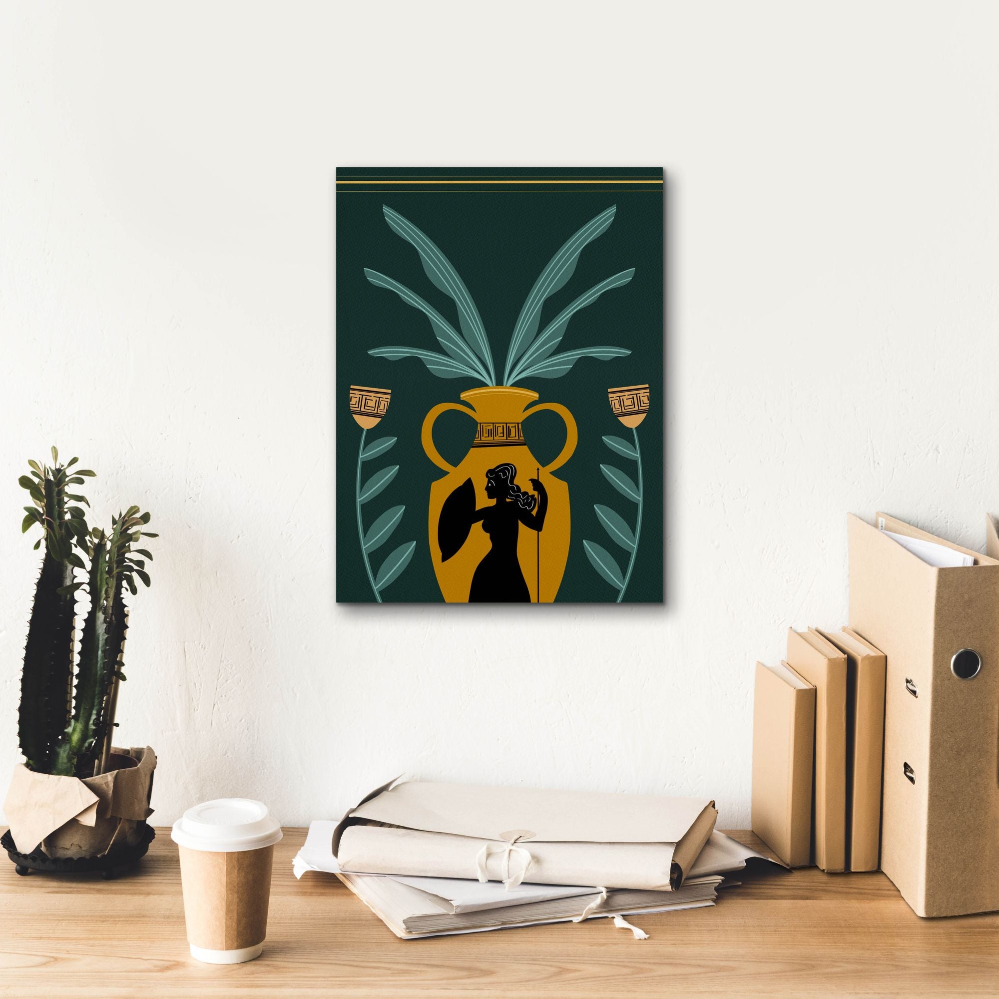 'Warrior Goddess Vase I' by Regina Moore, Canvas Wall Art,12 x 16