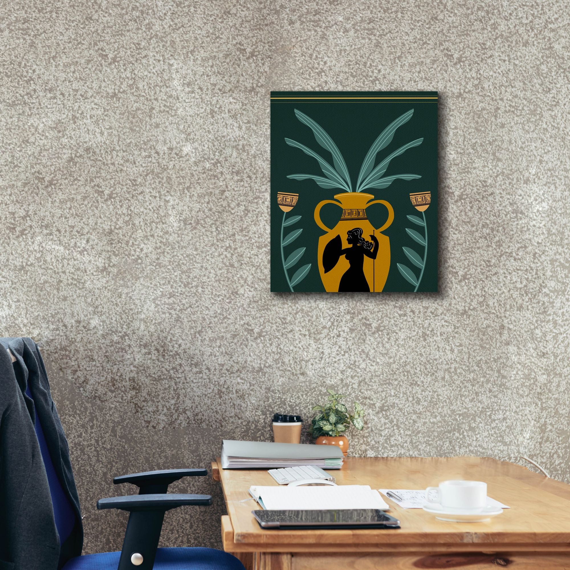 'Warrior Goddess Vase I' by Regina Moore, Canvas Wall Art,20 x 24