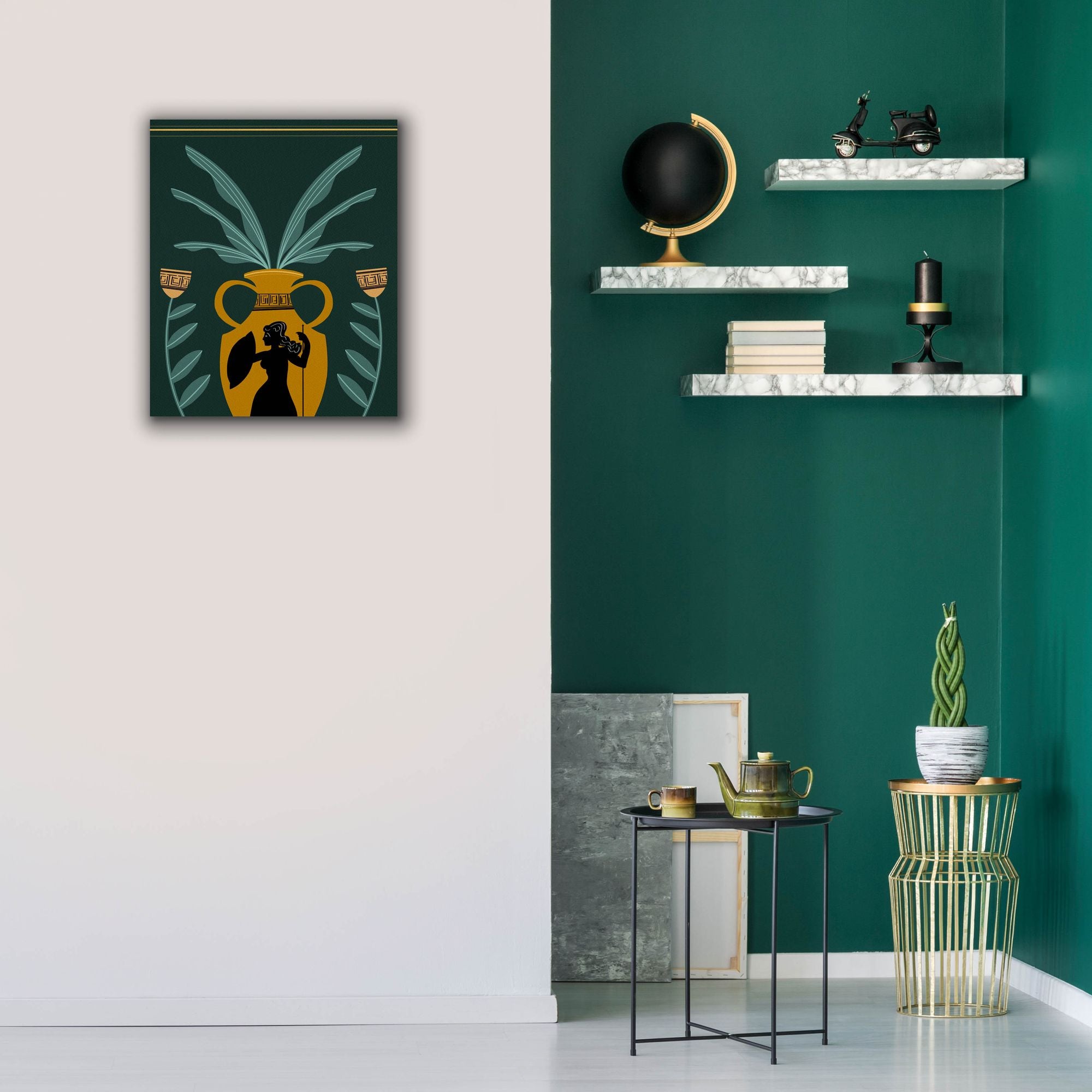 'Warrior Goddess Vase I' by Regina Moore, Canvas Wall Art,20 x 24