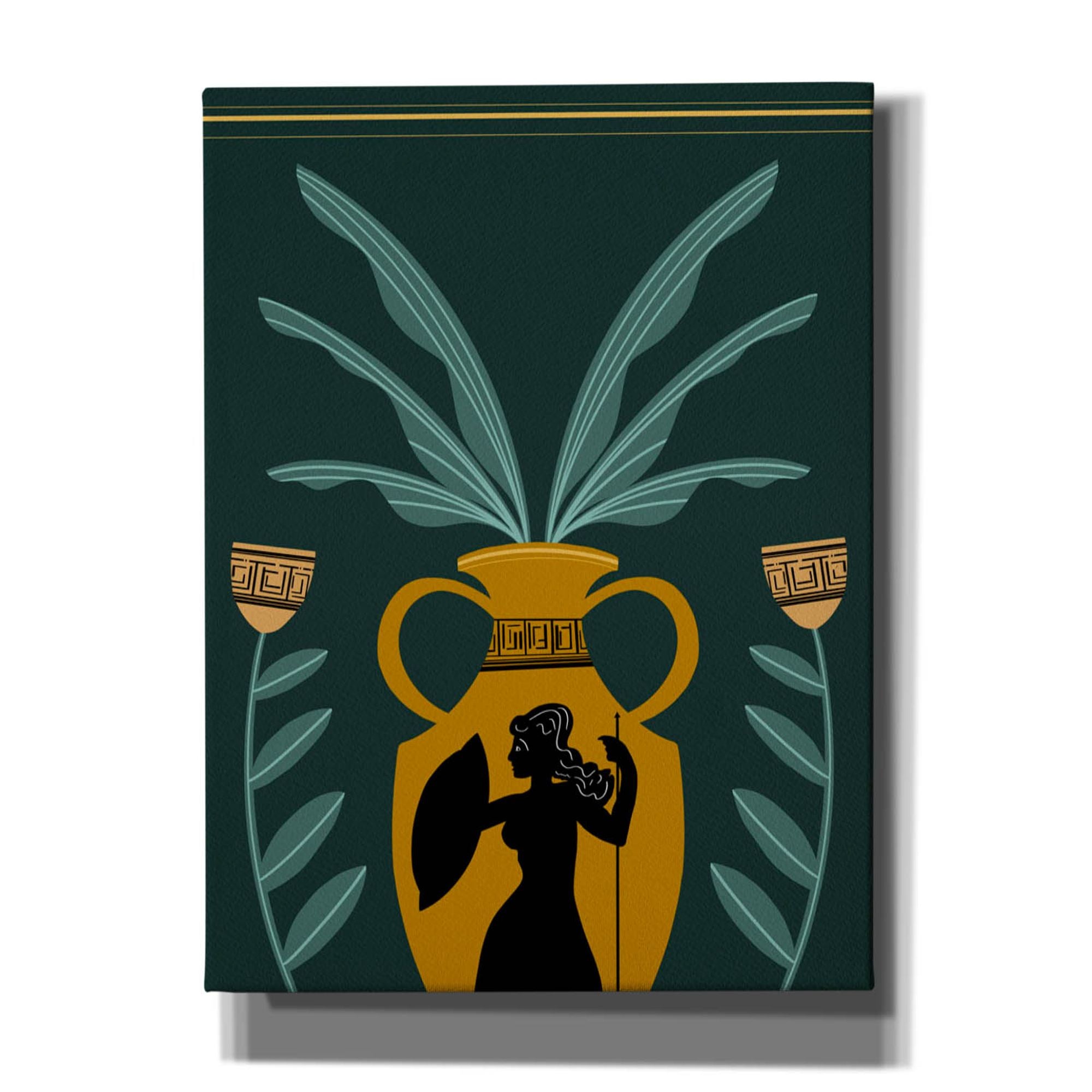 'Warrior Goddess Vase I' by Regina Moore, Canvas Wall Art