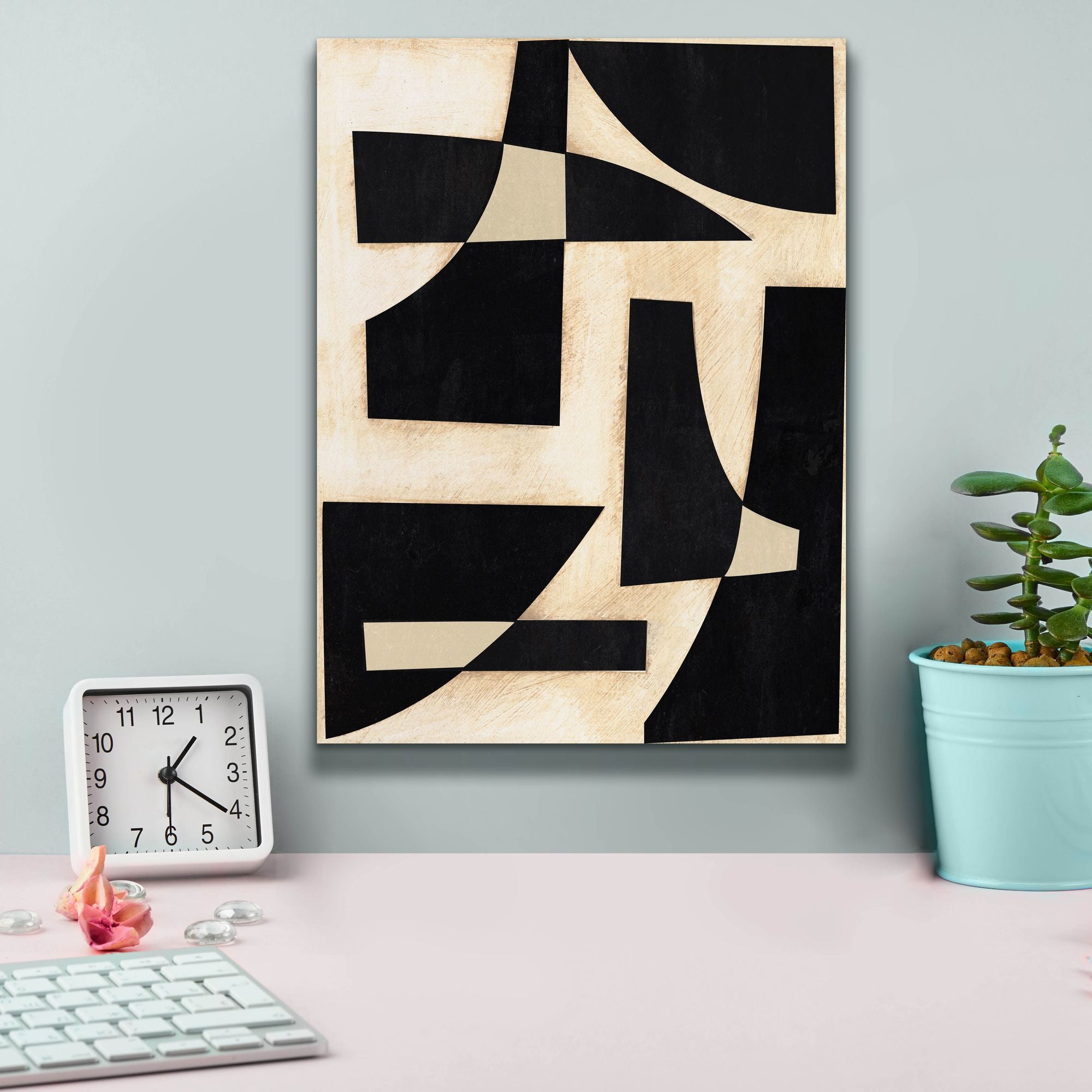'Onyx Cutout Shapes I' by Regina Moore, Canvas Wall Art,12 x 16