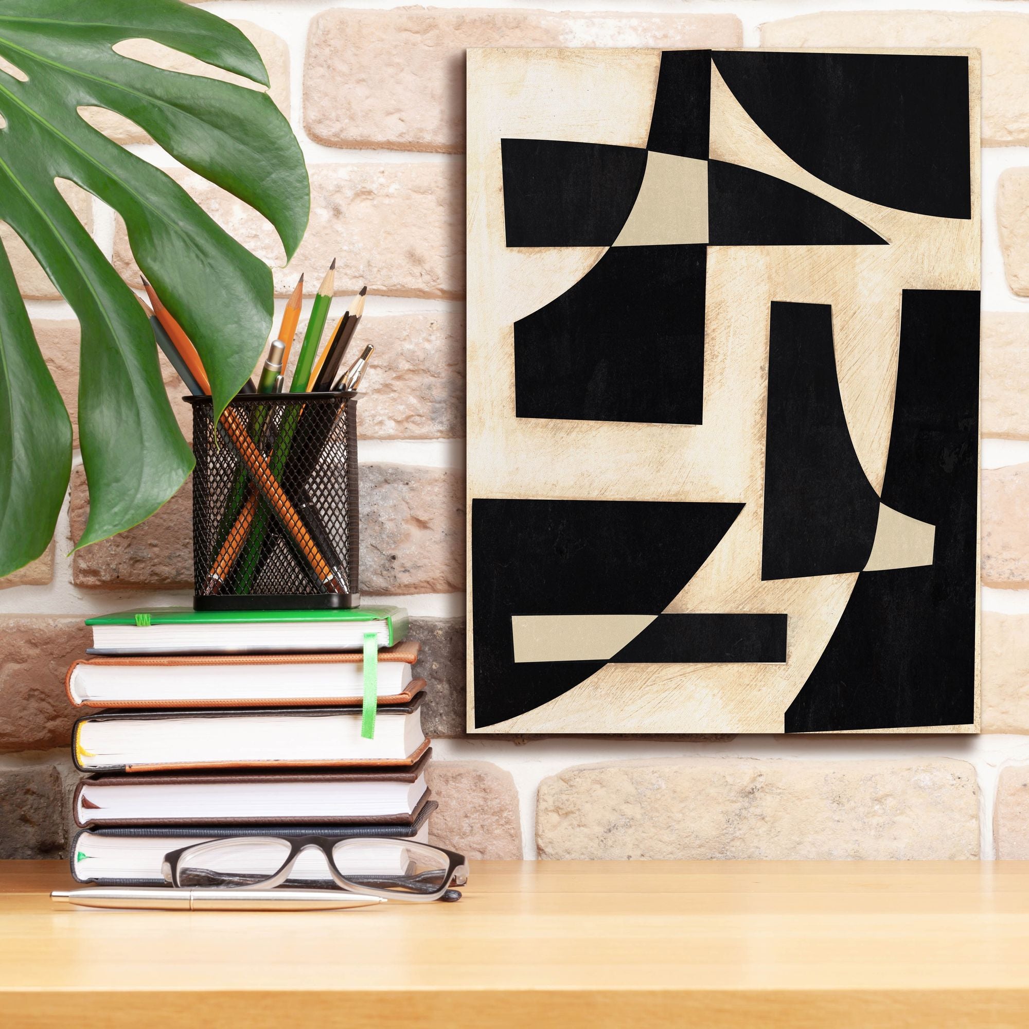 'Onyx Cutout Shapes I' by Regina Moore, Canvas Wall Art,12 x 16