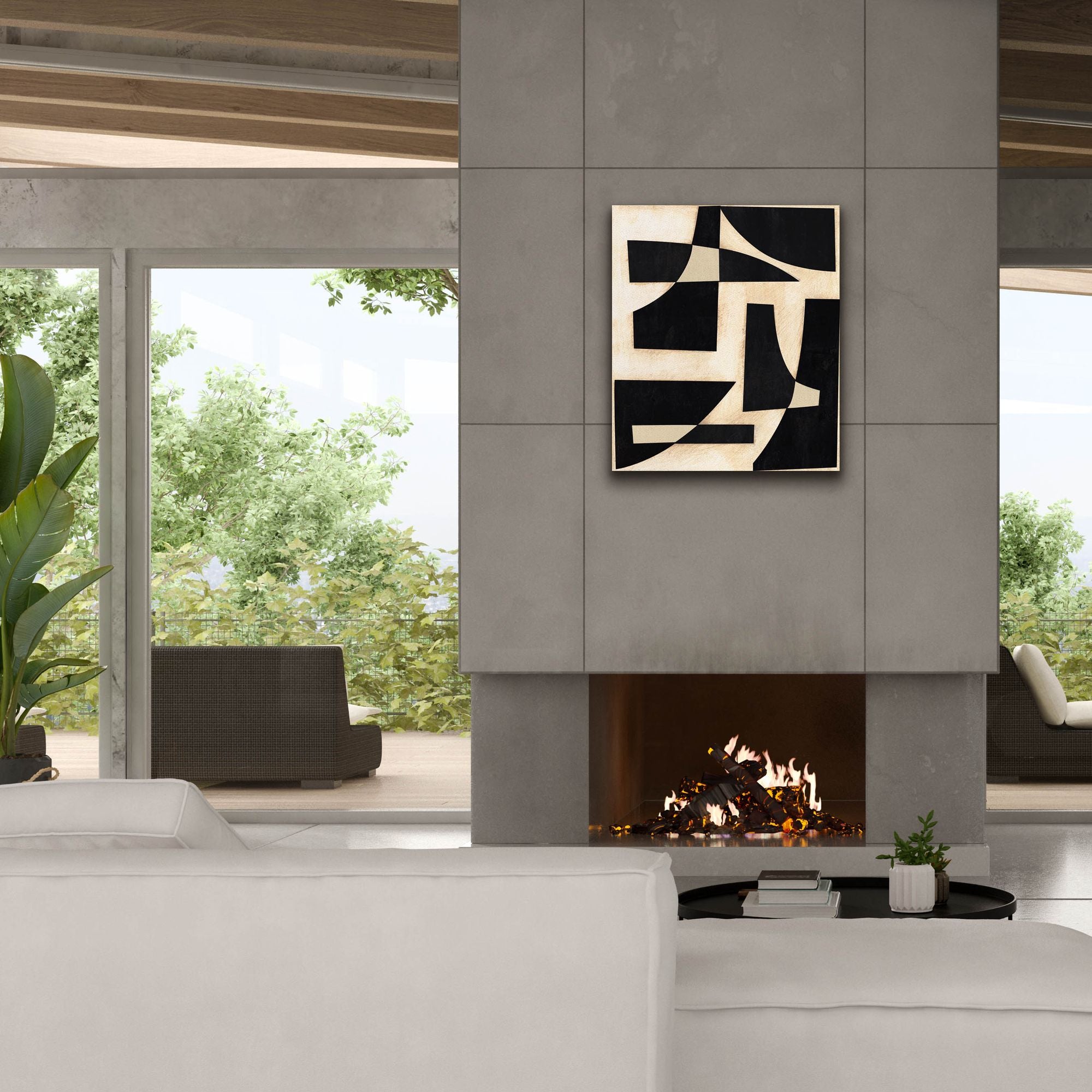 'Onyx Cutout Shapes I' by Regina Moore, Canvas Wall Art,26x30