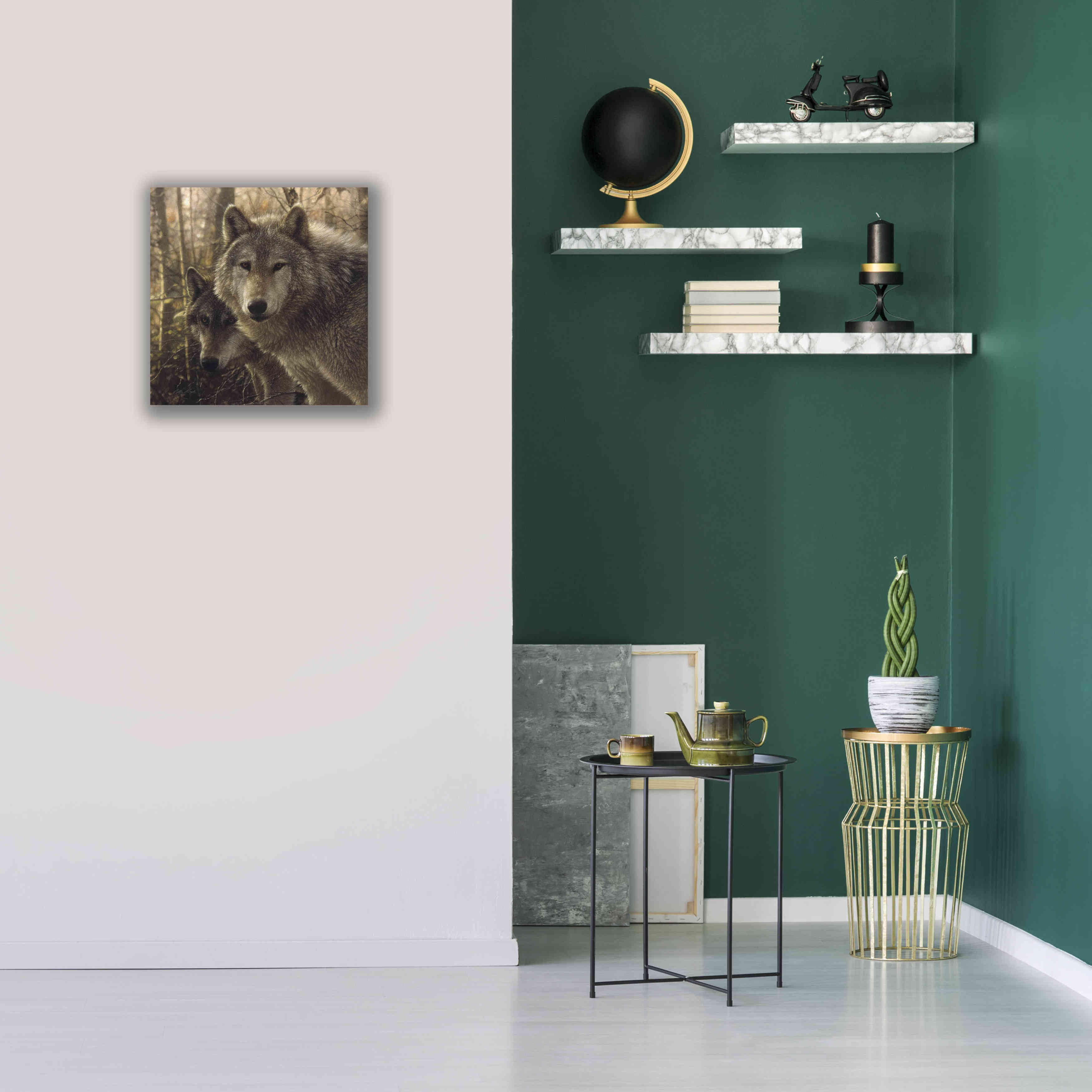 'Wood Land Companions' by Collin Bogle, Canvas Wall Art,18x18