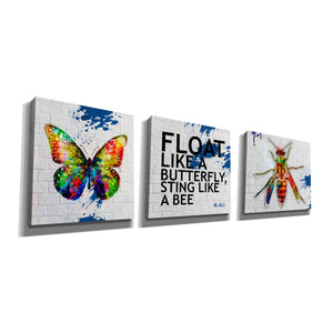 'Float Like a Butterfly, Sting Like a Bee Set' Canvas Wall Art