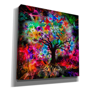 'Kaleidoscope Tree Black' Canvas Wall Art