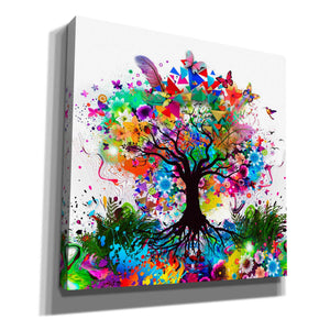 'Kaleidoscope Tree White' Canvas Wall Art