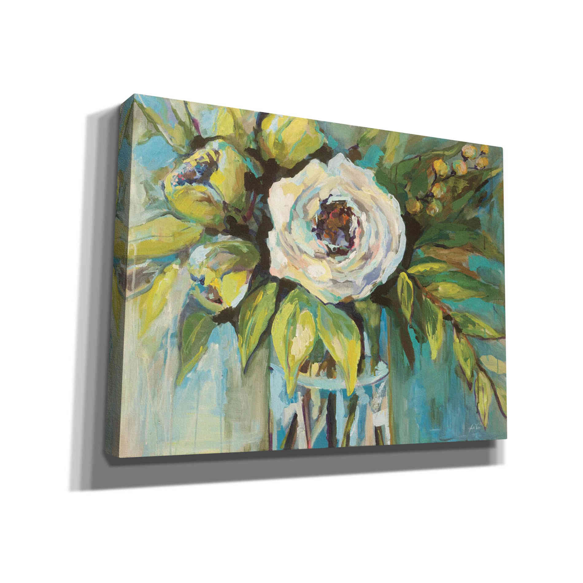 "Aqua Solo" by Jeanette Vertentes, Giclee Canvas Wall Art