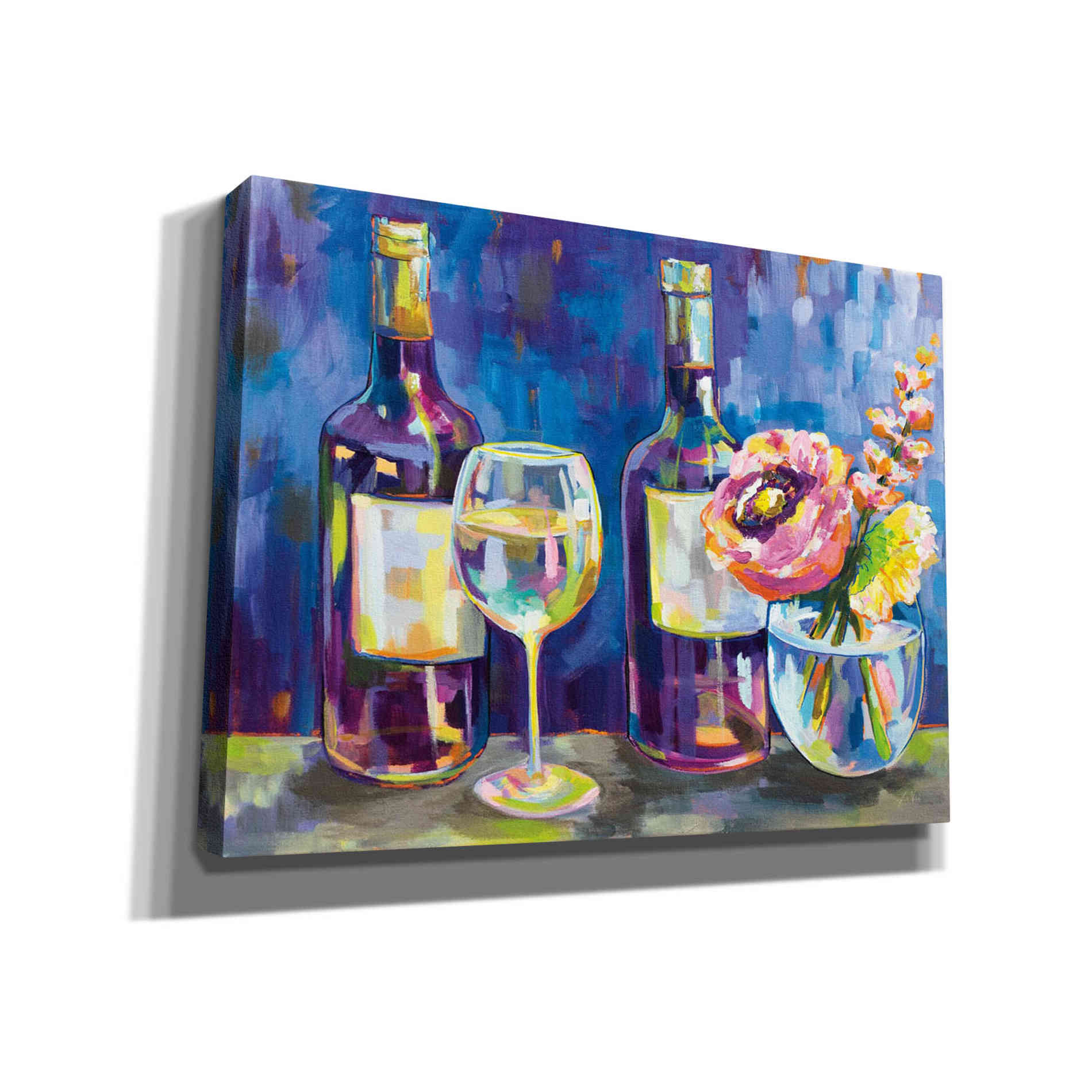 "Floral Party" by Jeanette Vertentes, Giclee Canvas Wall Art