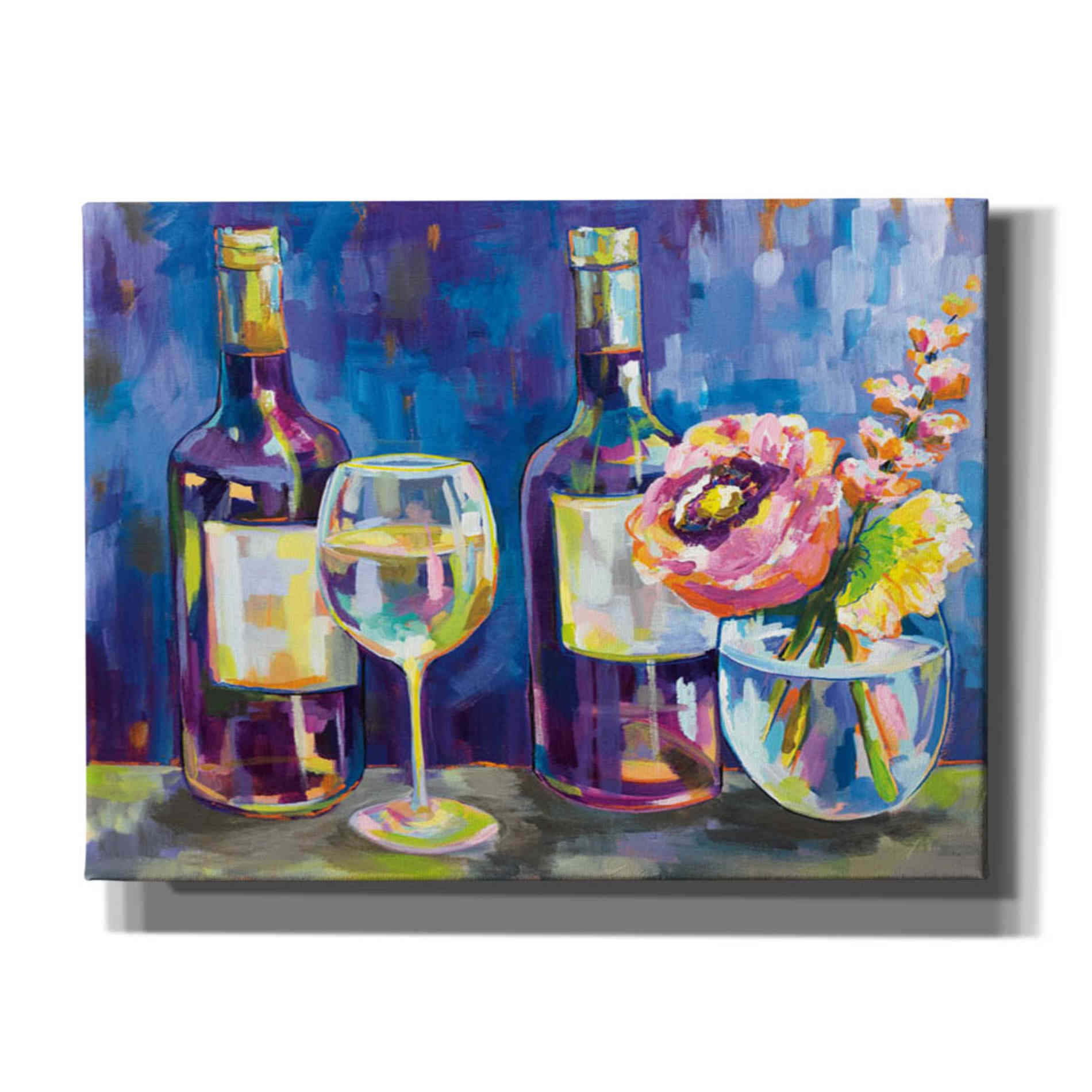 "Floral Party" by Jeanette Vertentes, Giclee Canvas Wall Art