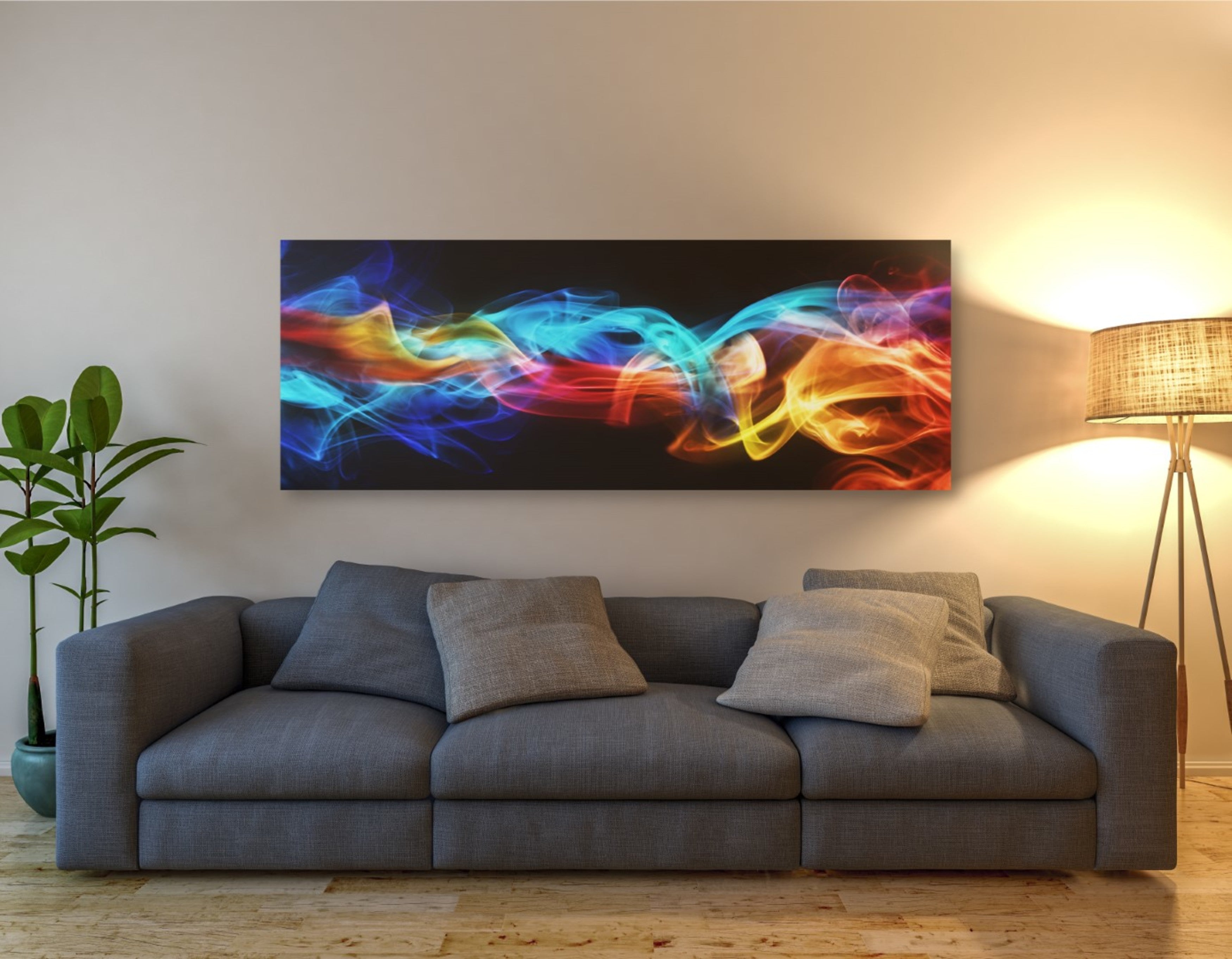 Smokey Haze Canvas Print Wall Art,20x60