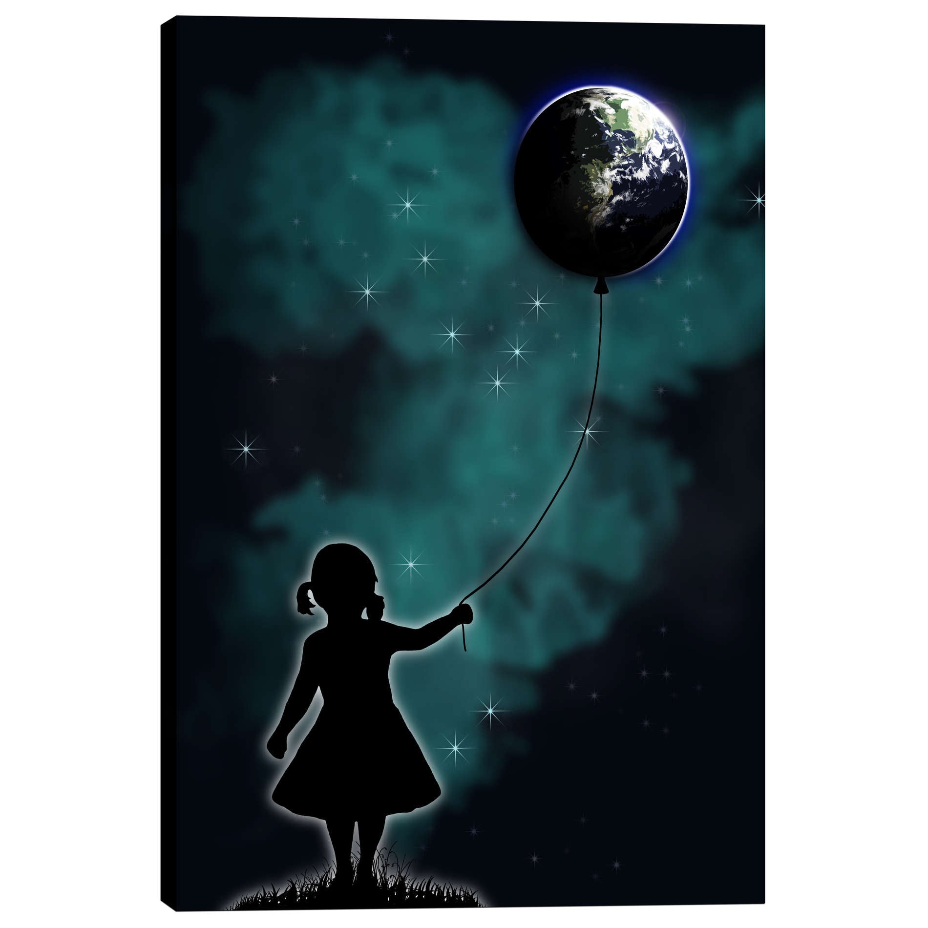 "The Girl that Holds the World" by Nicklas Gustafsson, Giclee Canvas Wall Art