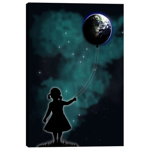 Image of "The Girl that Holds the World" by Nicklas Gustafsson, Giclee Canvas Wall Art
