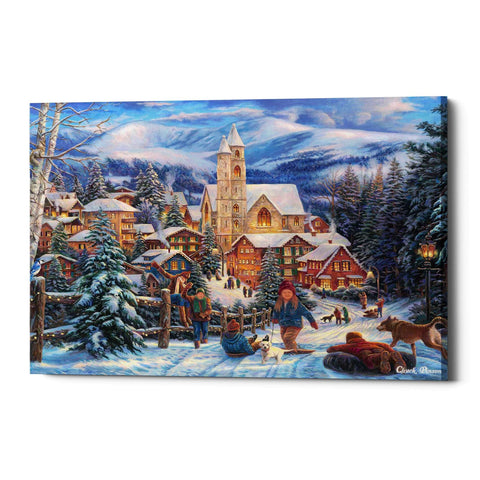 Image of "Sledding to Town" by Chuck Pinson, Giclee Canvas Wall Art