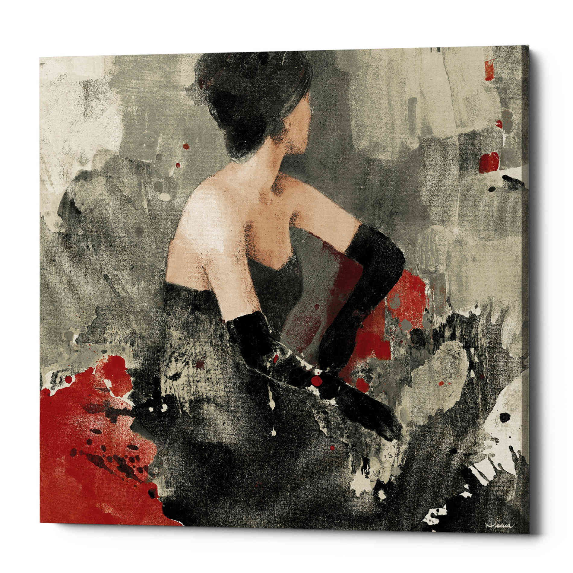 'Beautiful Gaze I Neutral' by Albena Hristova, Canvas Wall Art