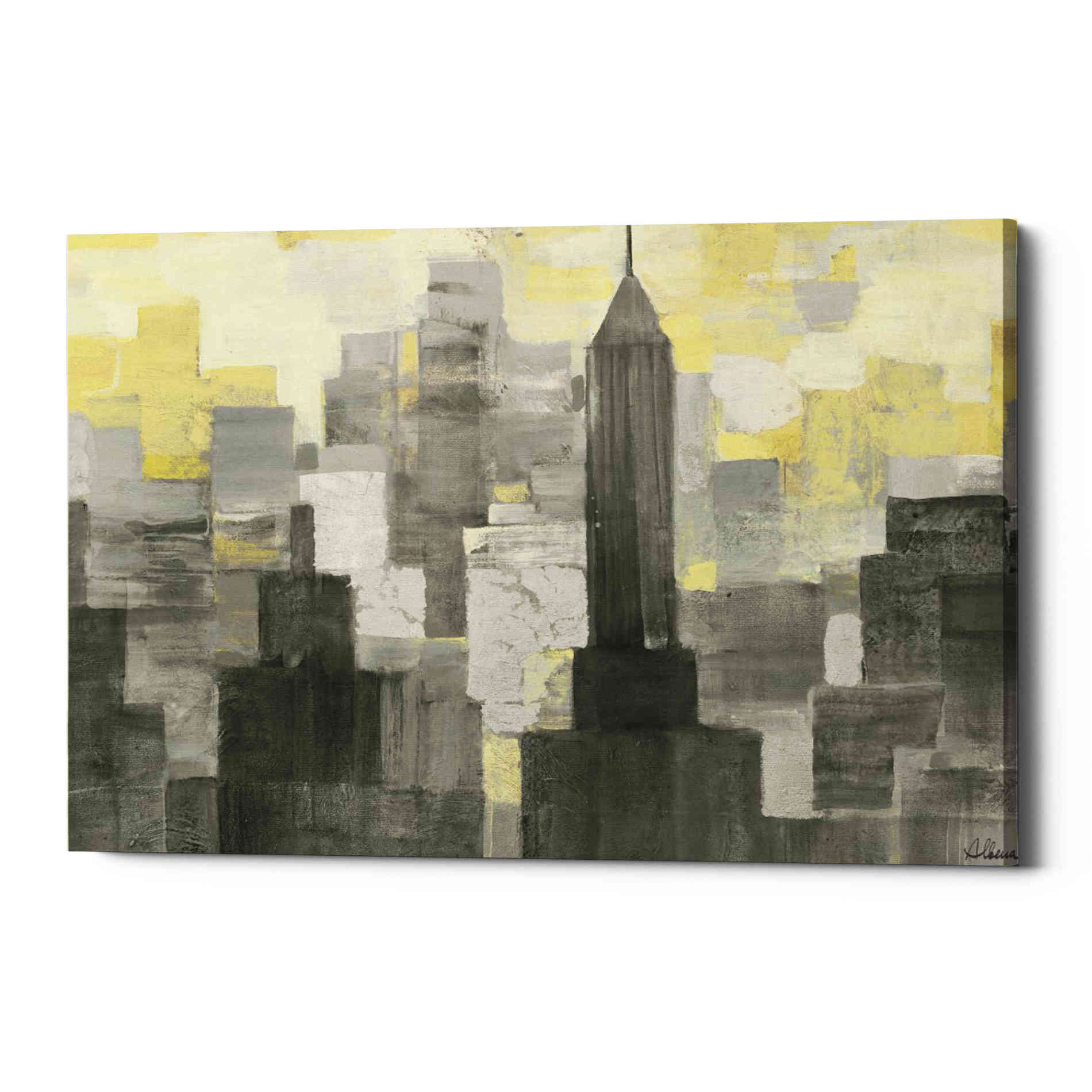 'City Blocks Neutral' by Albena Hristova, Canvas Wall Art