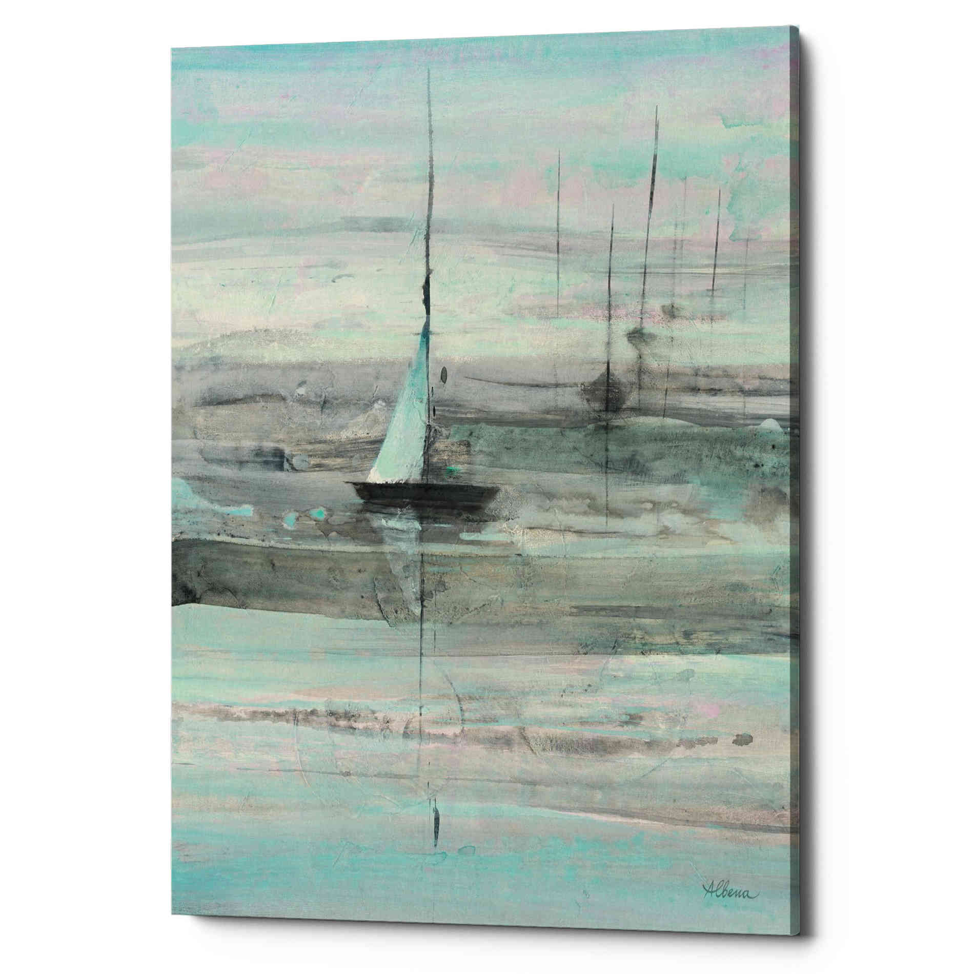 'Ice Sailing' by Albena Hristova, Canvas Wall Art