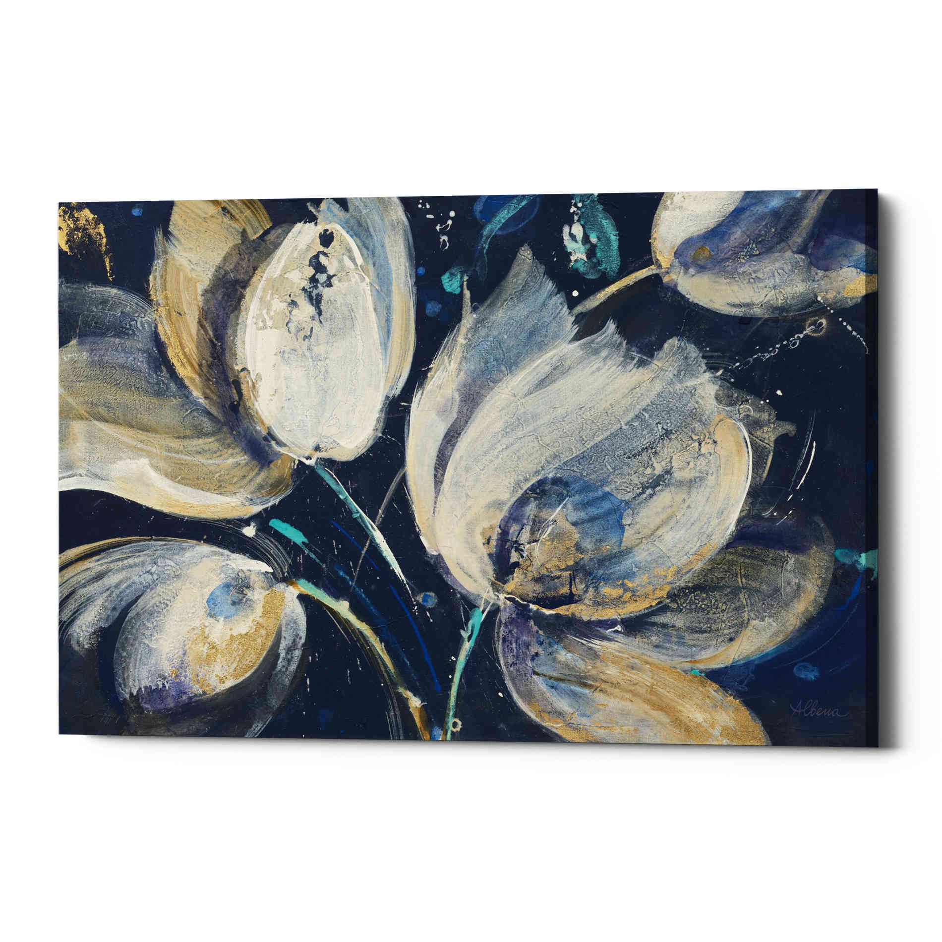 'Midnight Garden' by Albena Hristova, Canvas Wall Art