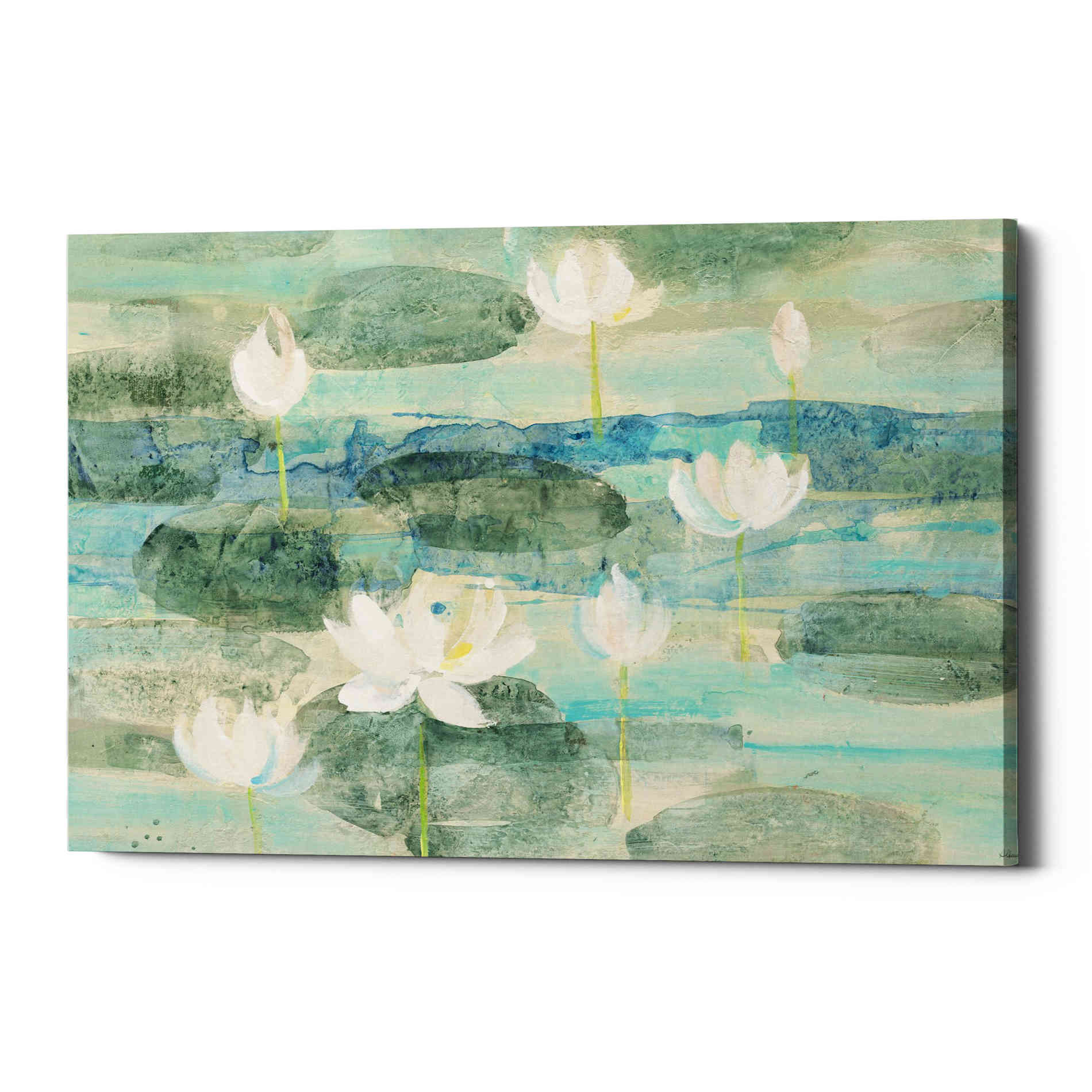 'Water Lilies Bright' by Albena Hristova, Canvas Wall Art