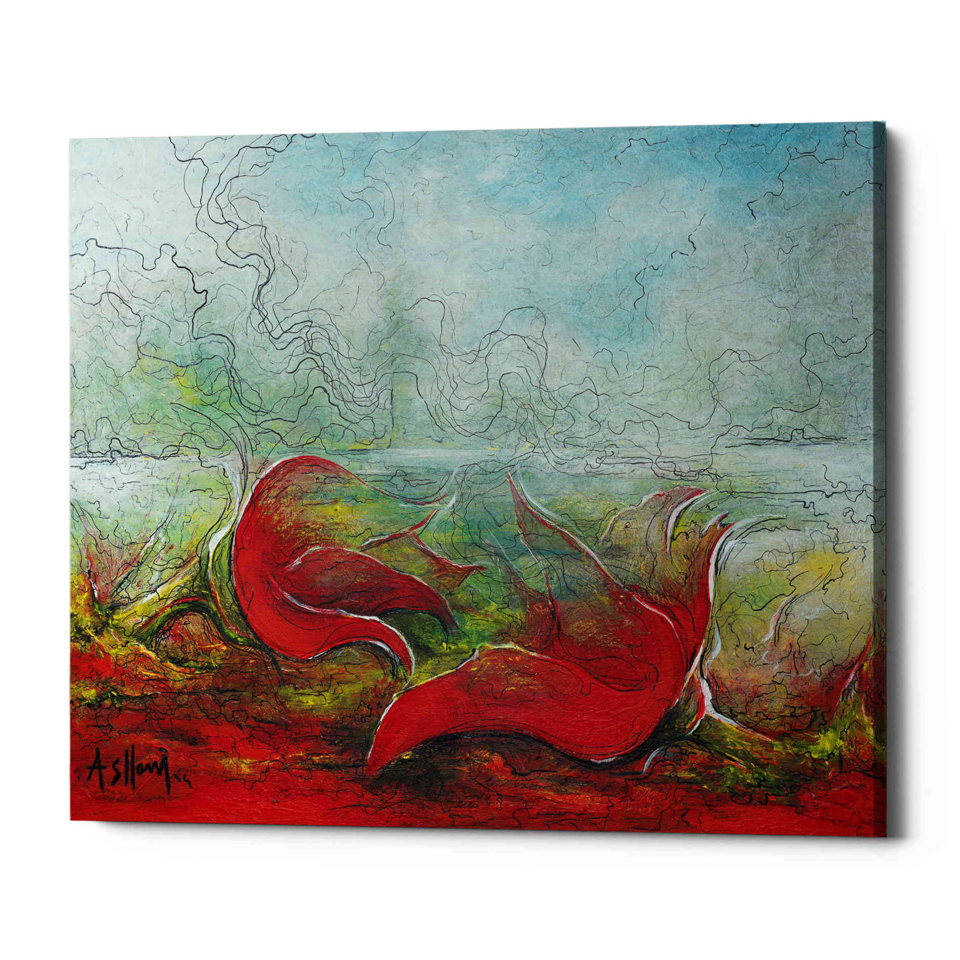 'Flower Love' by Samedin Asllani, Canvas Wall Art