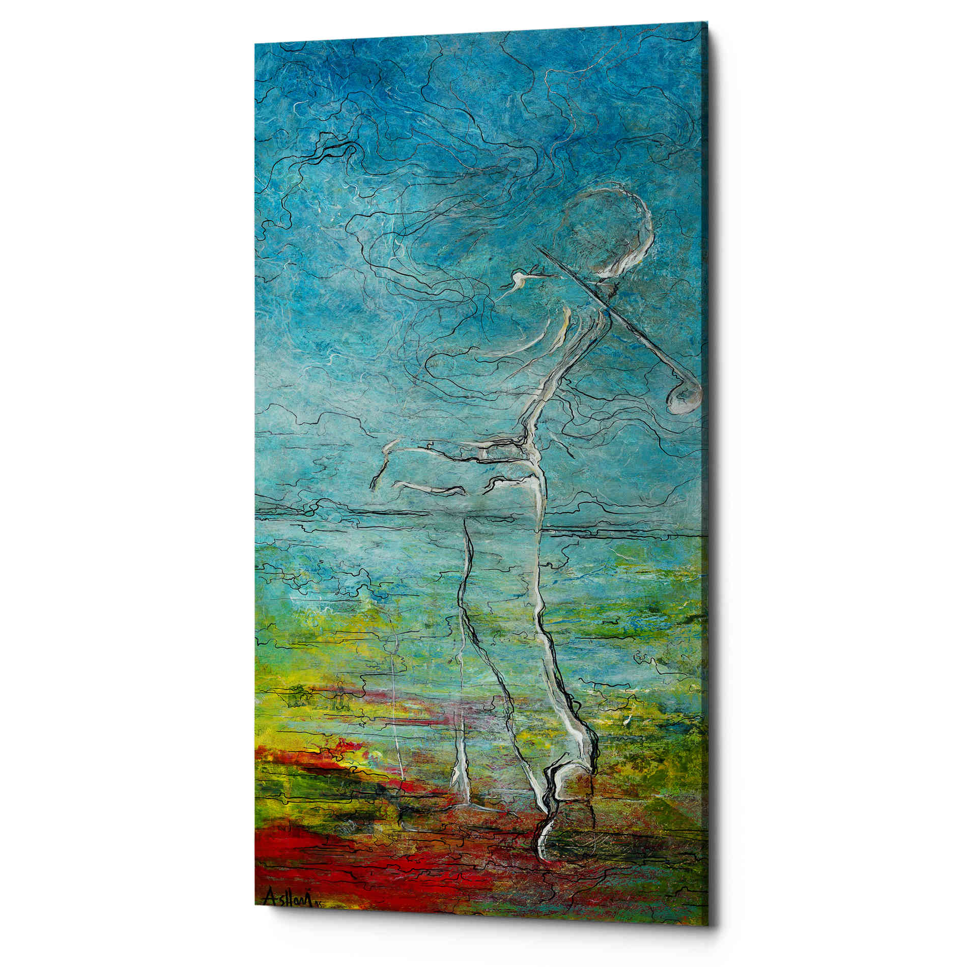 'The Golfer' by Samedin Asllani, Canvas Wall Art