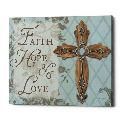 Image of 'Faith Hope Love' by Lisa Audit, Canvas Wall Art,