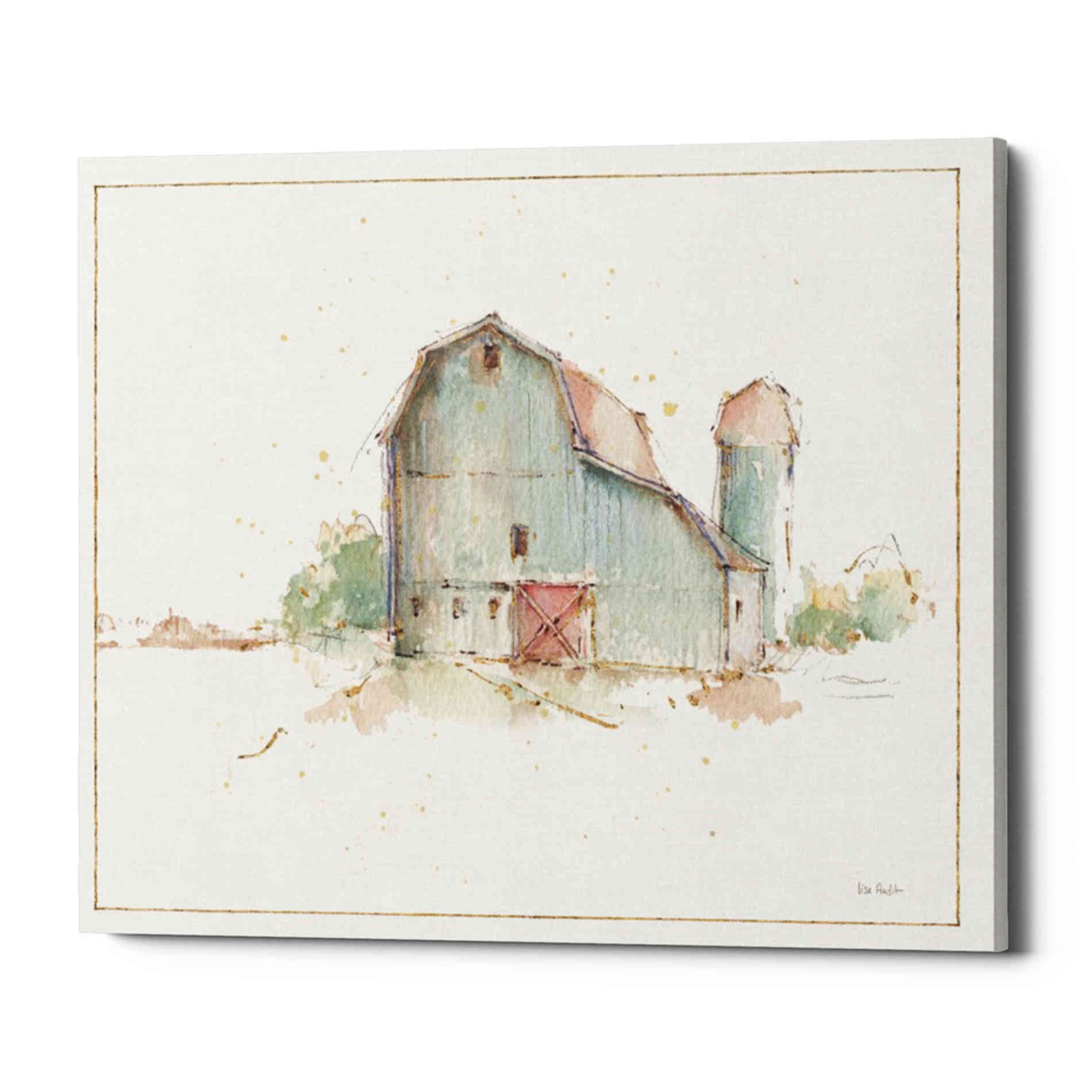 'Farm Friends XIV Barn' by Lisa Audit, Canvas Wall Art,