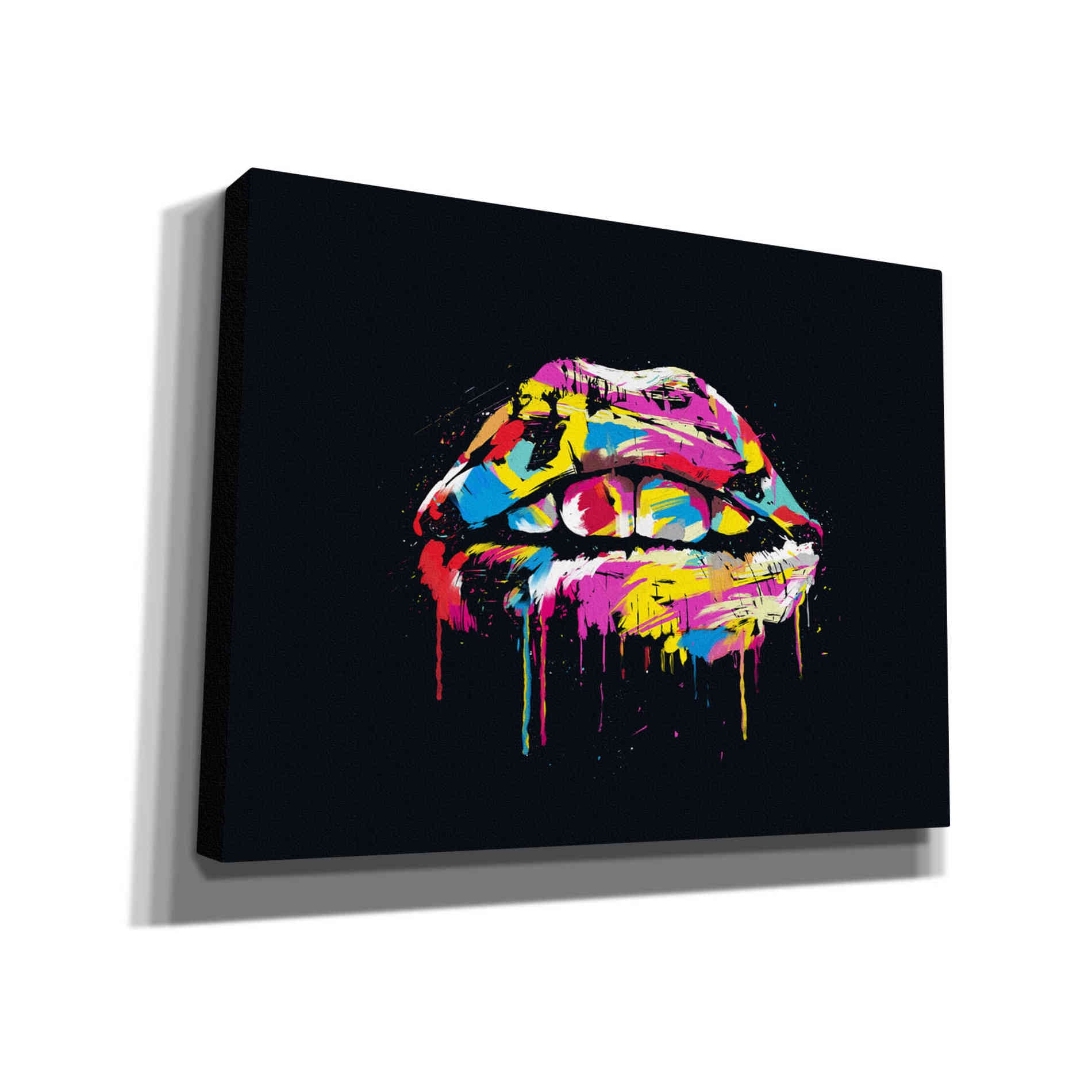 'Colorful Lips' by Balazs Solti, Giclee Canvas Wall Art