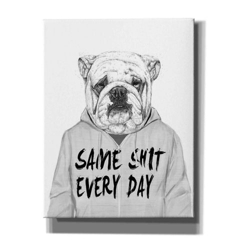 Image of 'Same Shit Everyday' by Balazs Solti, Giclee Canvas Wall Art