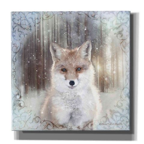 Image of 'Enchanted Winter Fox' by Bluebird Barn, Canvas Wall Art,Size 1 Sqaure