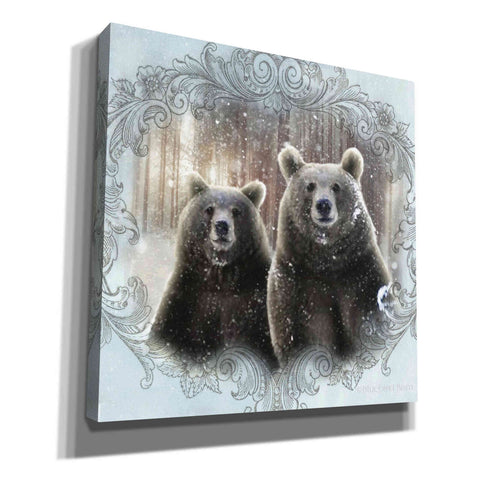 Image of 'Enchanted Winter Bears' by Bluebird Barn, Canvas Wall Art,Size 1 Sqaure