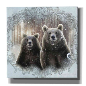 'Enchanted Winter Bears' by Bluebird Barn, Canvas Wall Art,Size 1 Sqaure