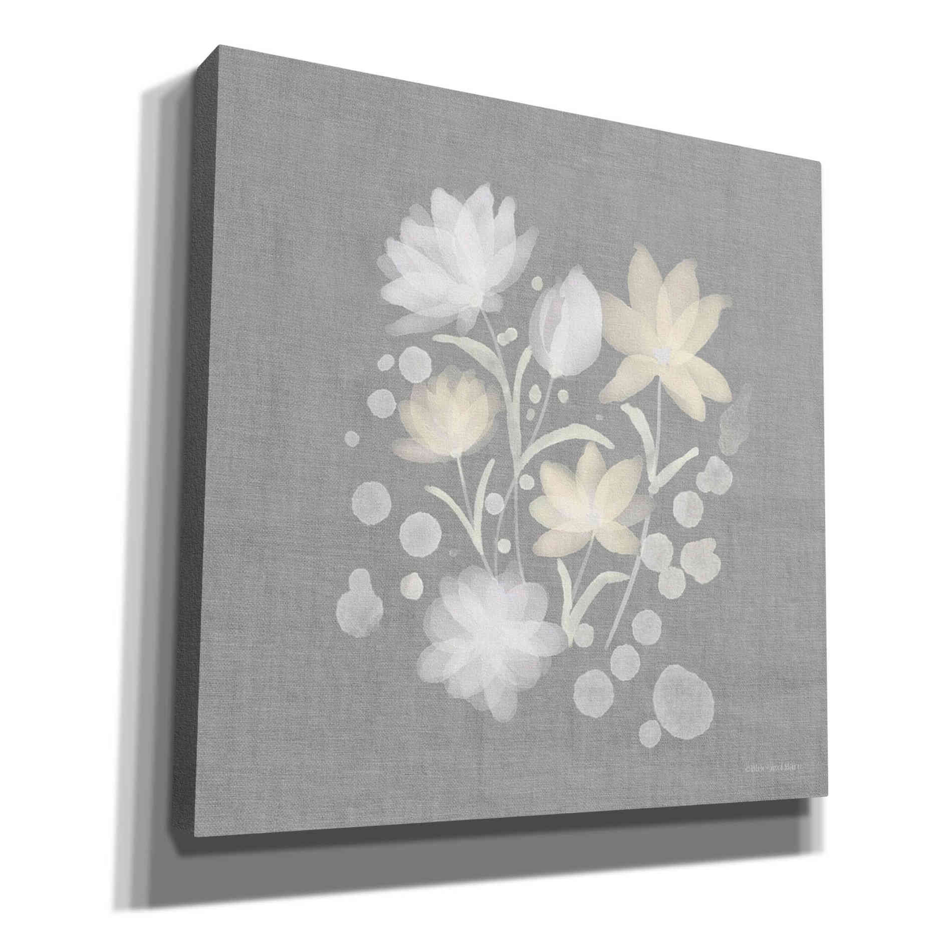 'Flower Bunch on Linen II' by Bluebird Barn, Canvas Wall Art,Size 1 Sqaure