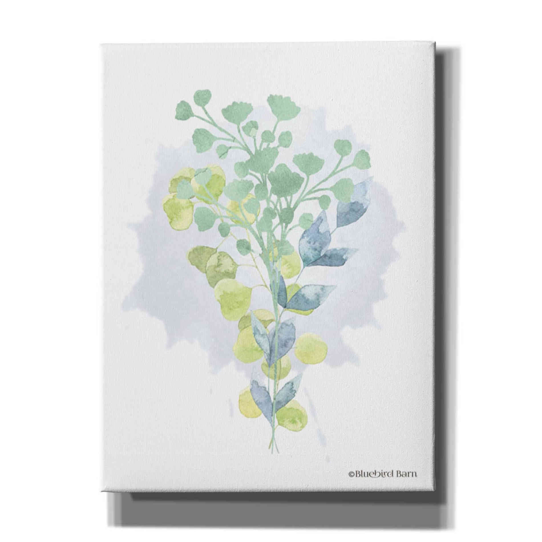 'Watercolor Greenery Series I' by Bluebird Barn, Canvas Wall Art,Size B Portrait