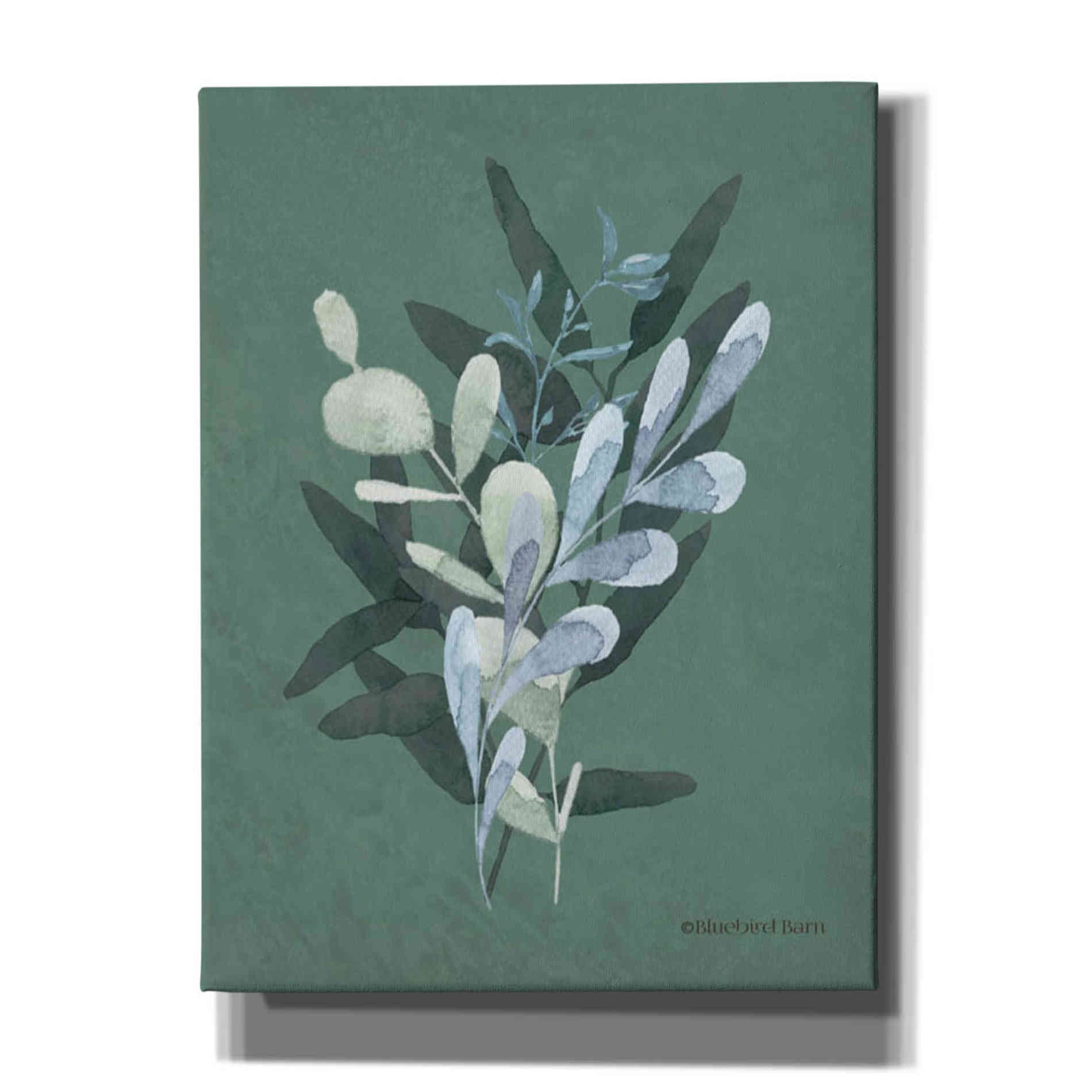 'Watercolor Greenery Series Dark II' by Bluebird Barn, Canvas Wall Art,Size B Portrait