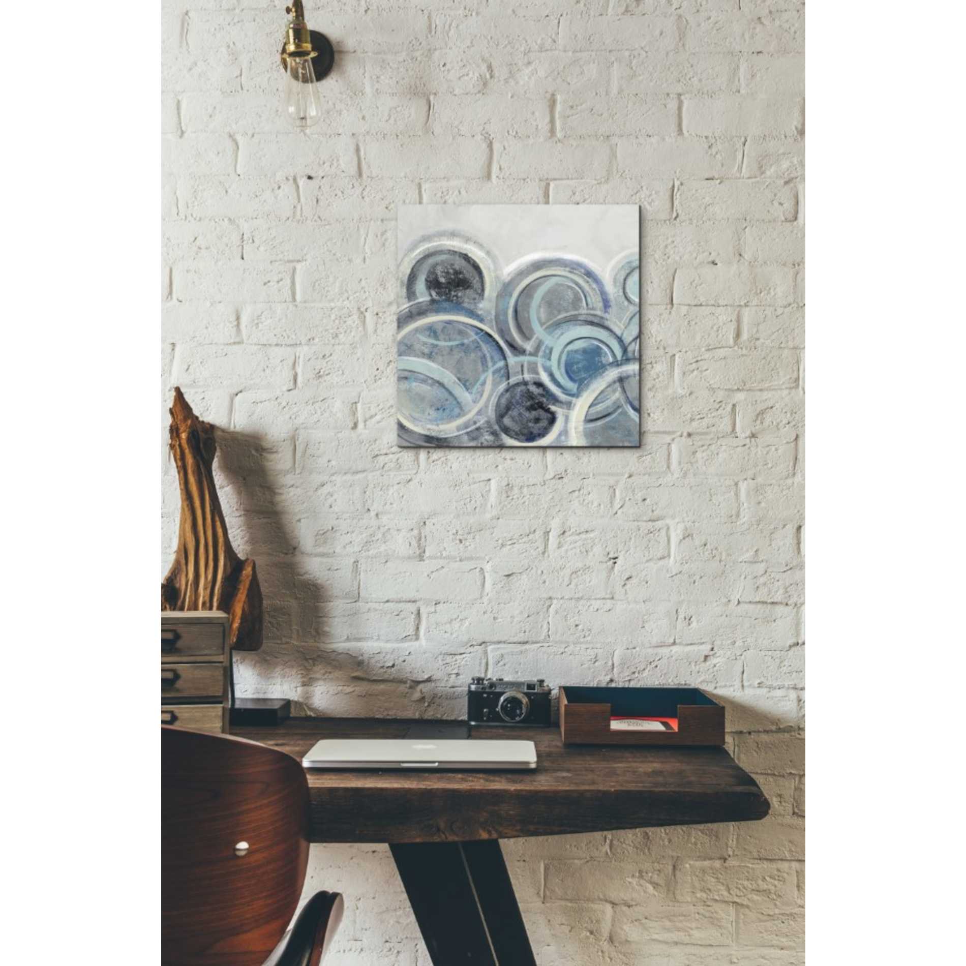 'Variation Blue Grey II' by Silvia Vassileva, Canvas Wall Art,12 x 12