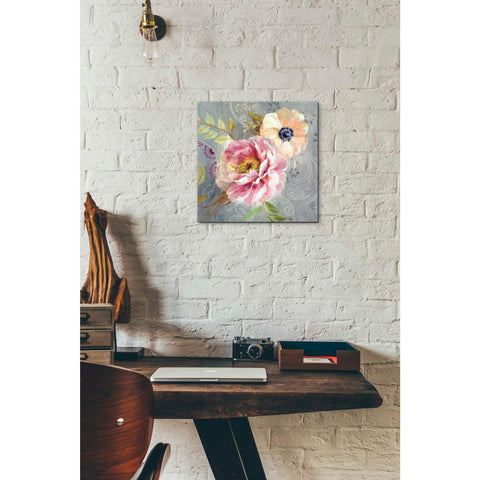 Image of 'Peonies and Paisley III' by Danhui Nai, Canvas Wall Art,12 x 12