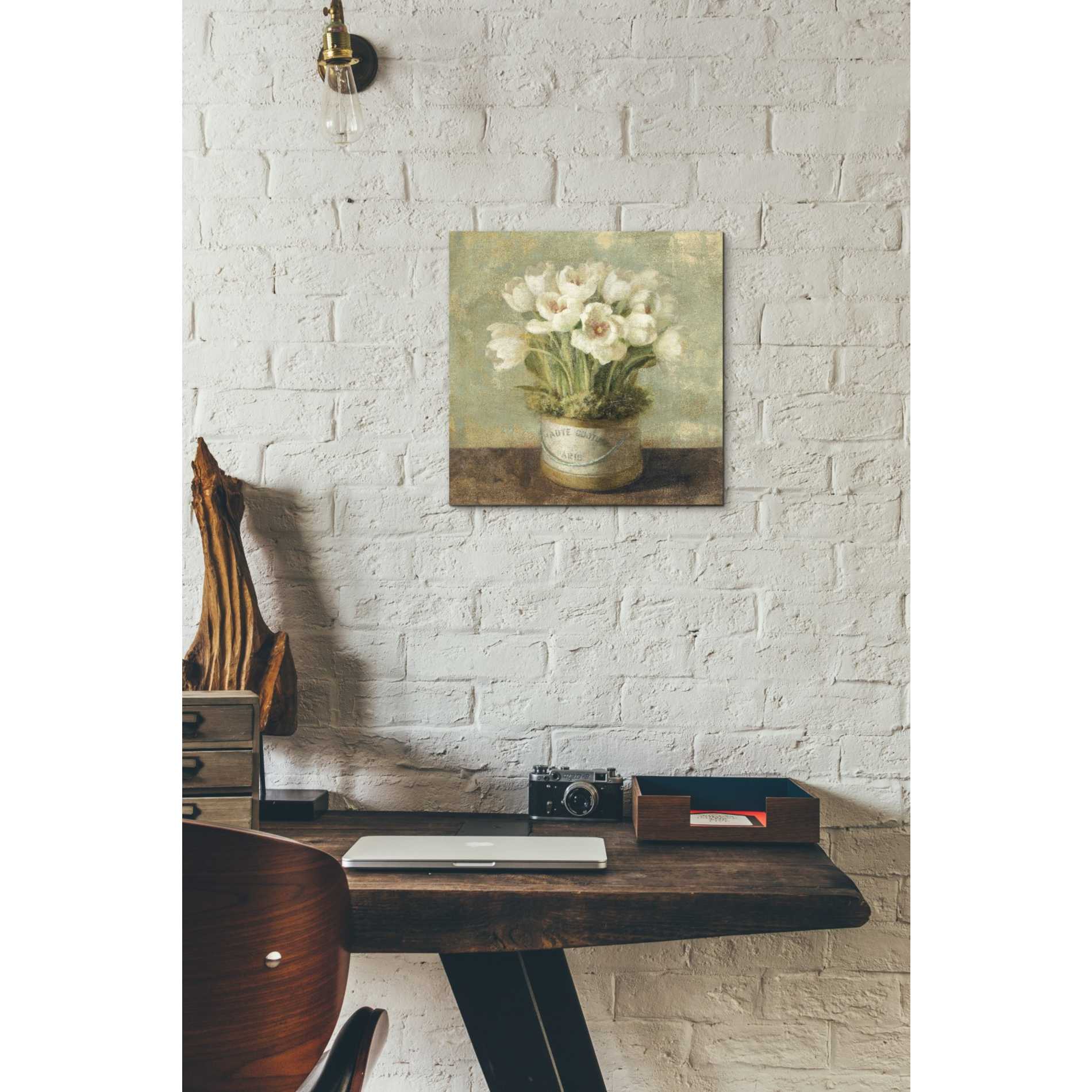 'Hatbox Tulips' by Danhui Nai, Canvas Wall Art,12 x 12