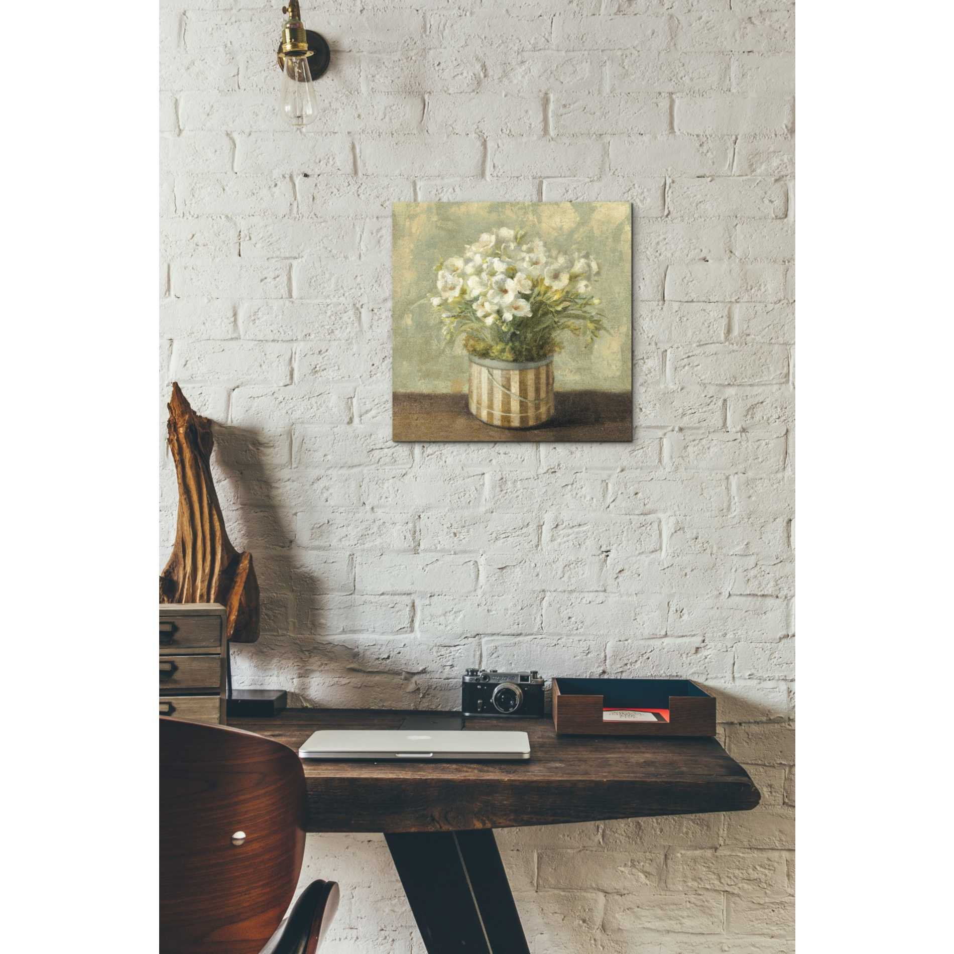 'Hatbox Freesia' by Danhui Nai, Canvas Wall Art,12 x 12