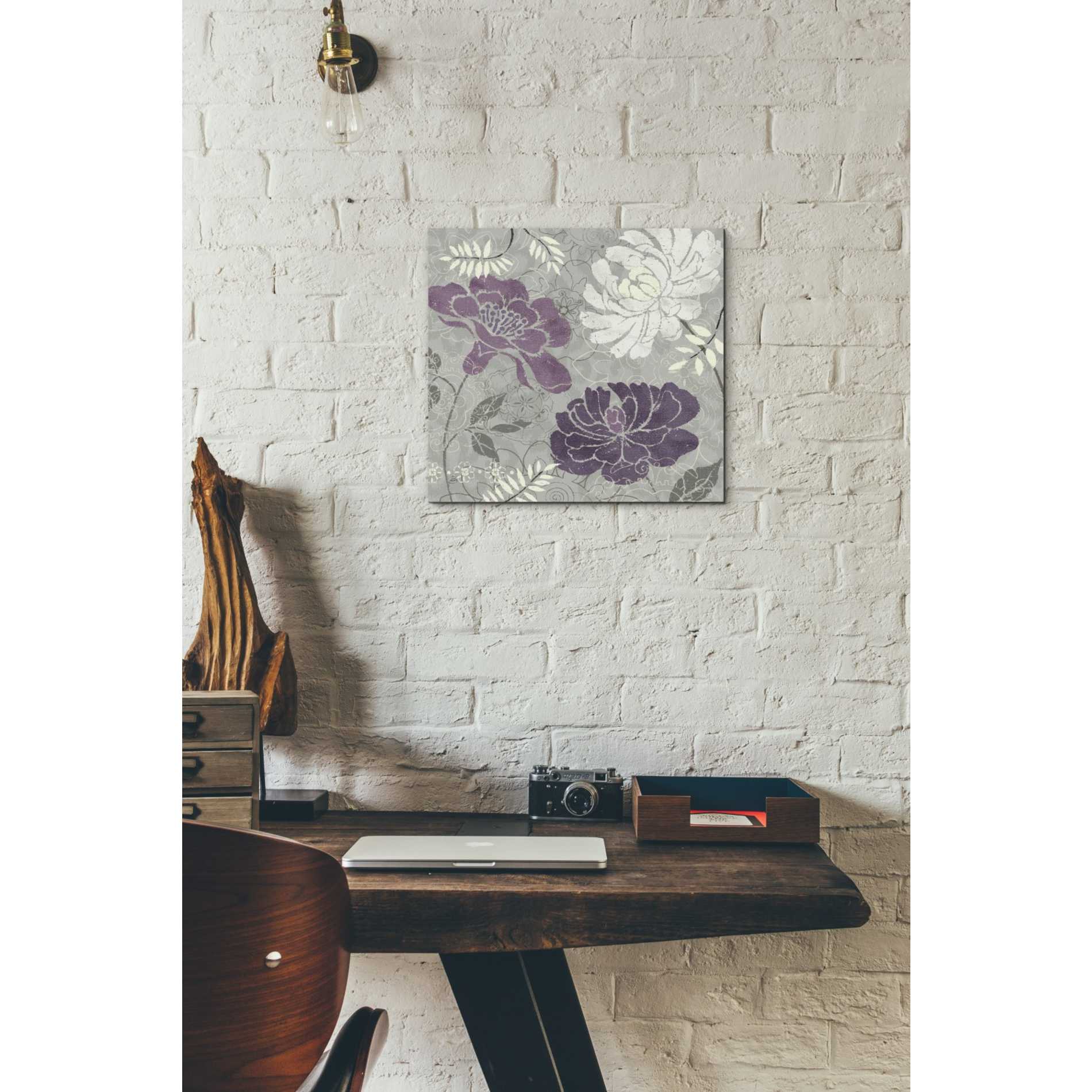 'Morning Tones Purple I' by Daphne Brissonet, Canvas Wall Art,12 x 12